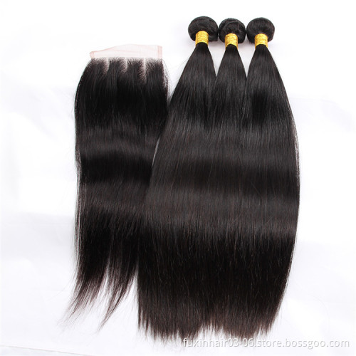Alley express 12a south africa remy straight human weave bundles virgin malaysian hair with closure